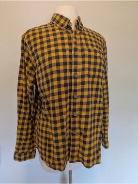 Eddie Bauer Mens Plaid Button-Up Long-Sleeve Shirt Large Cabincore Gorpcore